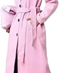 only Women's Polyester Longline A-Line Coat image 1