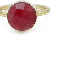 dua Red Jade Round Ring – Handmade Gold-Plated Statement Jewelry for Women-picture-51