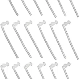 FCS hearing aid domes Ear Tips Silicone Earplug Domes for BTE and Pocket Hearing Instruments Ear Tip Replacement With Tube and Elbow Connectors (Made In Korea, 18 Pc. Small- 8mm) image 1