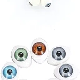 STYLEHEAVEN 8pcs 14mm Round Doll Eyes Eyeball Acrylic PVC +8 Oval Hollow Back Eyes 8mm-picture-12