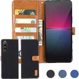 Sony Xperia 1 V 2023 Compatible with Sony Xperia 1 V 2023 Case, Cover, Notebook Type, Card Storage, Side Magnet, Stand Function, Smartphone Case, Wallet Type, Shockproof, Abrasion Resistant, Protective Case, Sony Xperia 1v Black-image-33