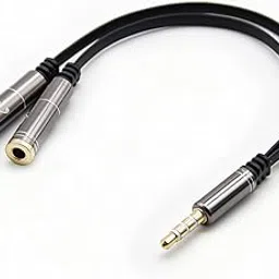 ZORBES® Headset Splitter 3.5mm Headphone Mic Splitter Cable for Headset with Separate Stereo Audio and Microphone Jacks Y Splitter Cable Male to Female Compatible with Smartphone Tablet Laptop image 1