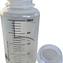 AANIJ® Reagent Bottle Printed Graduation Wide Mouth Leak proof with cap Capacity 250 ml Material Polypropylene For filling Liquid in Laboratory Pack of (1)-picture-50