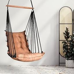 Curio Centre Cotton Swinging Hammock Hanging Swing Chair/Hammock Swing for Adults & Kids/Swing for Indoor Outdoor, Garden & Patio/Durable Portable Jhula/Swing for Home - Copper-image-14