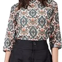 fablestreet Chanderi Boat Neck Top - Multicolour-picture-37