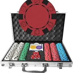 Poker Set 300-pcs with Aluminum Carrying Case & 11.5g Professional Weight Chips 2 Decks Plus 5 Poker Dice Waterproof, Poker Kit Casino Game-picture-13