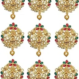 arnavira Gold Plated Antique Hair Jewellery Choti Jadai Billai,Hair Brooch With Hook Temple Jadai Wedding Bridal Jewellery-picture-21