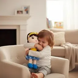 Blue Dress Girl Soft Doll Plush Toy-picture-26