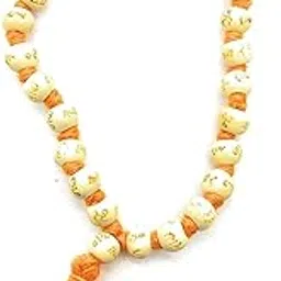 Nagaana Handmade 27+1(Ram Written) Holy Tulsi mala for |Wearing||Japa|Chanting||Mantra||Puja|.Unisex Wooden Basil Rosary,White Thread,(Length:4-5" inch Bead Size: 6mm);Ach243-picture-29