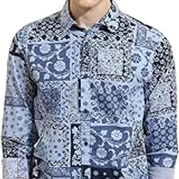 highlander Men's Slim Fit Shirts | Printed | Long Sleeves | Spread Collar | Casual Shirts | Stylish Shirt-picture-17