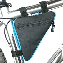 Kraptick Triangle Bike Bag - Bike Frame Bag for Bicycle Lock, Tools - Bicycle Frame Front Triangle Bag Under Seat Top Tube Bag for Bike Tube Frame (Blue Black) (CTB009)-picture-40