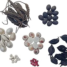 RUKDA Rakt Gunja, White Gunja, Murad Phalli, Goamti Chakra, Kamal Gatta, Laxmi Cowry, Devil Pods - Each 11 Pieces for Pooja, Laxmi Pooja, Puja, Diwali Pooja-picture-47