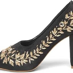 The Golden Vine Hand Embellished Luxury Heel-image-4