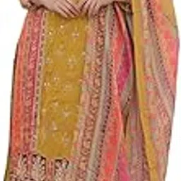 bharvita Women's Cotton Printed Sequence Work Straight Kurta Dupatta Pant Set-picture-19