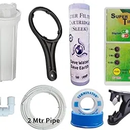 Complete RO Water Purifier Service & Installation Kit (Pack of 9) | Timer, 1 White-Filter Cartridge, 2M Pipe & Tools | Compatible with All Ro Major-picture-13