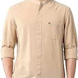 arrow sports Men's Slim Fit Pure Cotton Mandarin Shirt-picture-41
