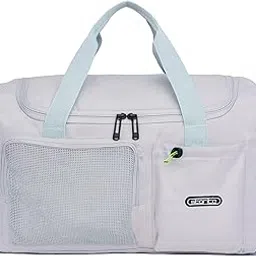 storite 45cm Multipurpose Travel Duffle Bag for Women – Lightweight Nylon Weekender & Overnight Bag with Mesh and Zipper Pockets, Shoe Compartment – Grey (45 x 19 x 29 cm) image 1