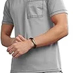 tribe Men Solid Structured fabric Comfort fit Coord set for men |Textured Night Suit for men | Tshirt and shorts set for men-picture-28