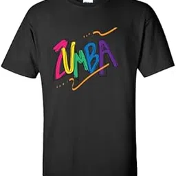 r&s creations Women's Cotton Regular Fit Zumba Yoga Gym Sports Activewear Zumba Text (Black,XL)-picture-36