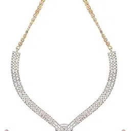 Nuyug American Diamond Crimson Knot Necklace Set-picture-31