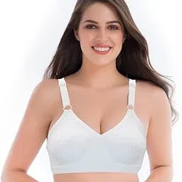 groversons paris beauty Women’S X-Frame, Non-Wired, Non-Padded Chikankari Work Bra (BR065)-picture-40