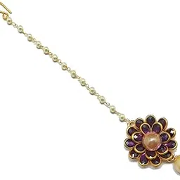 radhesh creation and jewellery Flower Style Exclusive Cute Maang Tikka-picture-33