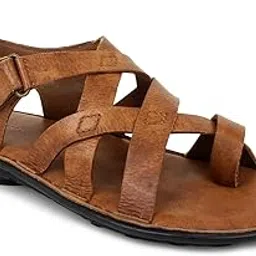 mardi gras Leather Sandals for Men | Casual Sandals with PU Sole & Foam Insole | Adjustable Straps, Breathable Leather Lining-picture-29