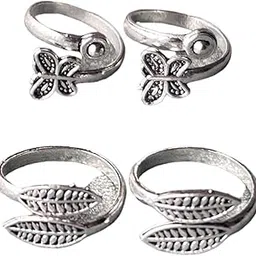 kp jewels Women & Girls Metal Fancy Glossy finish Toe Ring Adjustable Bichiya/Leg Finger Ring-Combo-2 (A_C_P_110724_Silver)-picture-12