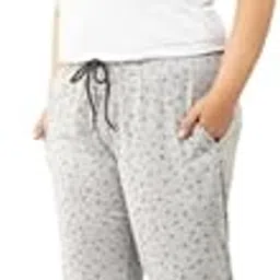 Women Regular Fit Printed Cotton Comfortable Plus Size Night Track Pant,Lower,Pajamas, Night n Walk Wear,Lounge n for Ladies-image-2