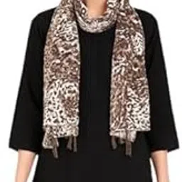Women Girls Print Scarf – Lightweight Soft Viscose Crepe Stole for All Seasons | Stylish Pattern Fashion Accessory | 20x72 Inch Long Wrap for Casual & Formal Wear-image-20