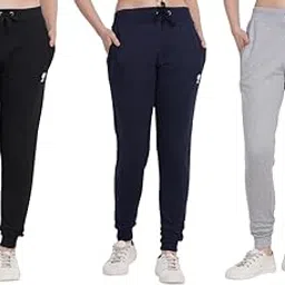 nifta Ladies Premium Track Pants Women Blue Slim Fit Solid Track Pant Combo 3-picture-23