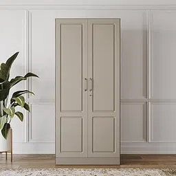 Wakefit Tyrian 2 Door | Carcass: Columbian Walnut | Shutter: Creamy Brown | 2 Shelves, 1 Drawer, 1 Hanging Area-picture-14