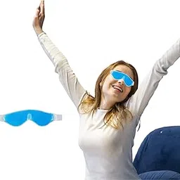 Heal Harbor Cooling Gel Eye Mask - Relief for Dark Circles, Dry Eyes, Pain, and Redness - Stretchable Eye Patches for Relaxation - Unisex (Blue) (1)-image-58