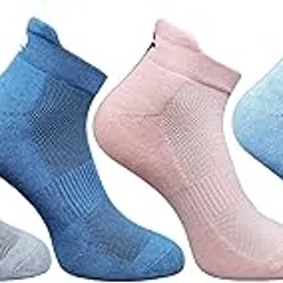 ecosync Ankle Bamboo Socks Men, Women & Unisex Moisture-Wicking & Breathable Keeps Feet Dry & Fresh Pack of 4 Off White, Black, Light Peach and Olive-picture-54