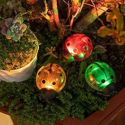 Rezpuao Solar Lights for Outside 3 Pack Solar Garden Lights Ladybird Stakes Outdoor Solar Lights for Yard Patio Decor-picture-54