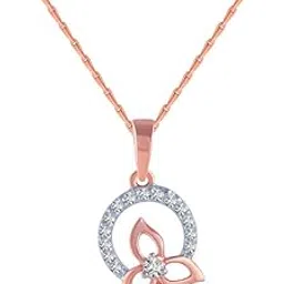 p.c. chandra jewellers 18k (750) Rose Gold and Diamond Pendant for Women-picture-19