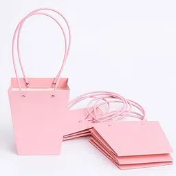 Oasis Pack of 10 – Light Pink Conical Flower Paper Bags | Floral Gift Bags for Bouquets, Christmas, Weddings & Events | 17x11.5x20cm-image-92