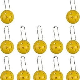TRENDYNEST 12X Pickleball Keychain Pickleball Ornament For Backpack Luggage Tags Wallet Yellow-image-58