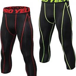 belity Men’s Leggings Fitness Pants 2 Pairs Pack Quick Dry Workout Sports Tight Trousers Base Layer Basketball Training-picture-19