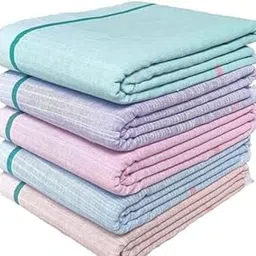 Khalifa Collection 100% Pure Cotton Khadi Towel Gamcha (250 GSM, 36 x 72 Inches) for Men & Women Skin Friendly Shrink Proof Pack of 5-image-25