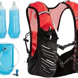 BNF® Hydration Vest Pack Backpack Daypack for Cycling Mountaineering Running Race with 2 Bottles-Sporting Goods-Outdoor Sports-Camping & Hiking-Hiking Backpacks-Hydration Packs-image-4