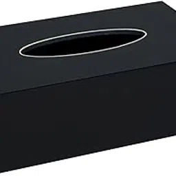 CRAFTSLANE Solid Color Handcrafted Facial Tissue Holder | Tissue Box with Slider Base | Handcrafted MDF Face Tissues Organizer | Approx 9 x 5 x 3 Inch (Charcoal Black)-picture-40