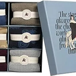 theater Men Collection Socks | Variety Box of 6 | Soft Cotton | Stylish & Comfortable | Formal & Casual Wear | Luxury Gift Set-picture-13
