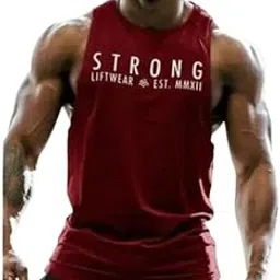 Round Neck Big Armhole Gym Stringer Vest for Men|Gym_tee114-picture-33