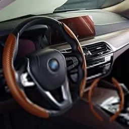 MIZZEO Steering Wheel Cover Safe for Men and Women, Carbon Fiber Texture Non-Slip Car Accessory (Carbon Brown) Compatible with Maruti Suzuki Fronx (2023)-picture-22