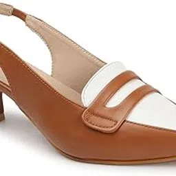 carlton london Women Stylish Backstap Sandal with Kitten Heels, Pointed Toe for Casual Wear-picture-27