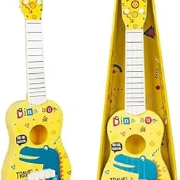 ZELVO Unicorn Theme Guitar 4 Strings Acoustic Music Toys for Kids, Educational Toy Guitar for Beginners, Musical Instrument, Learning Musical Toy, Sound Toys, Pink, 6+Years, 22" (Pack of 1) (Dino)-image-44