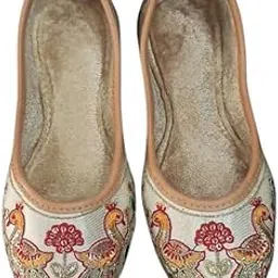 elegance footwear's & bags Elegance Footwear Women?s Traditional Floral Mojaris | Handcrafted Ethnic Juttis with Soft Inner Lining | Comfortable Designer Flats for Any Occasion-picture-66
