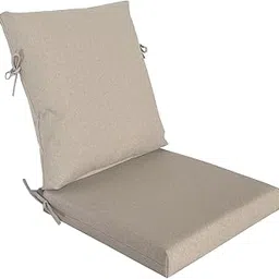 Goodgoods Outdoor Dining Chair Cushion with Removable Cover Deep Seat Cushion and Back Cushion with Ties Squared Corner Deep Seat Weather and Fade Resistant 42"x20" 1 Piece Riverbed-picture-68