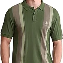 u.s. polo assn. Men Cotton Colourblocked Slim Fit Polo Shirt-picture-55